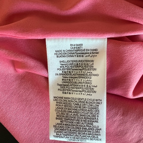 NWOT BCBGeneration Fit & Flare Tie Shoulder Mini Dress Flounce Hem VNeck Pink 12 - Picture 8 of 12